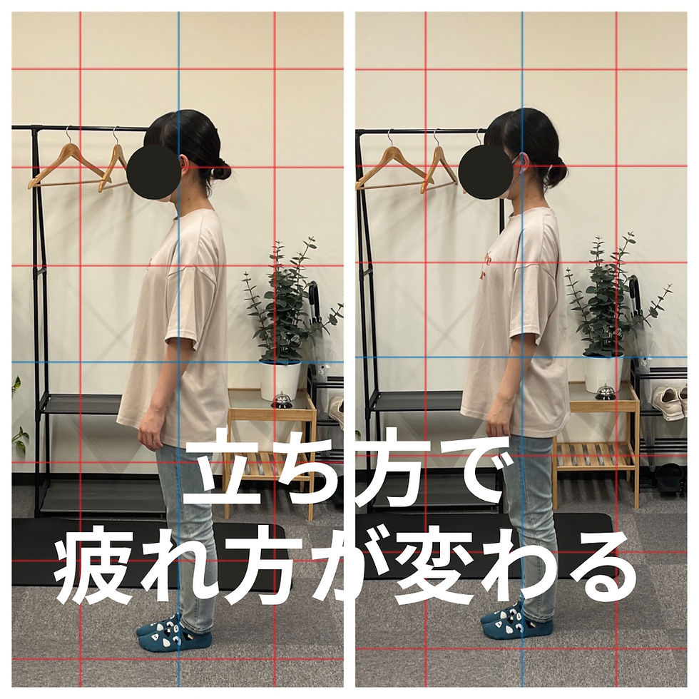 立ち方で、疲れ方が変わる