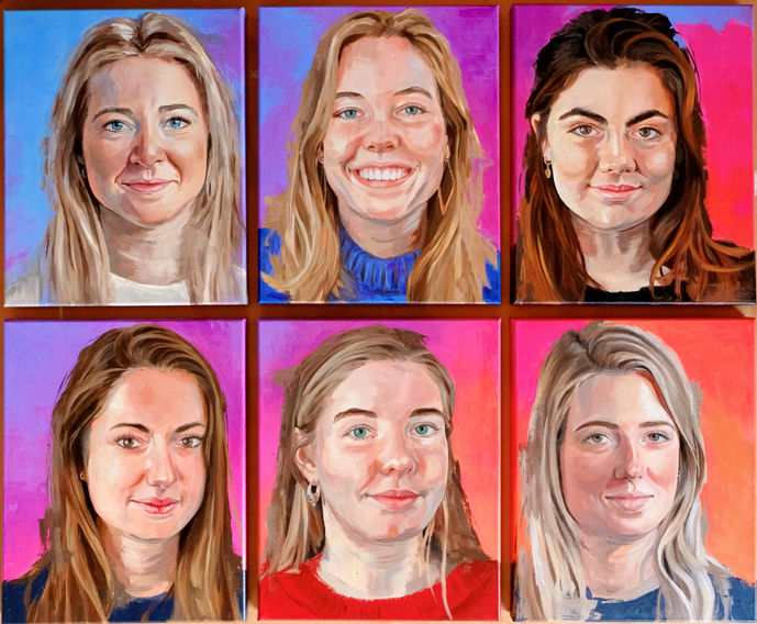 serie portretten van 6 zussen, portrait series of six sisters