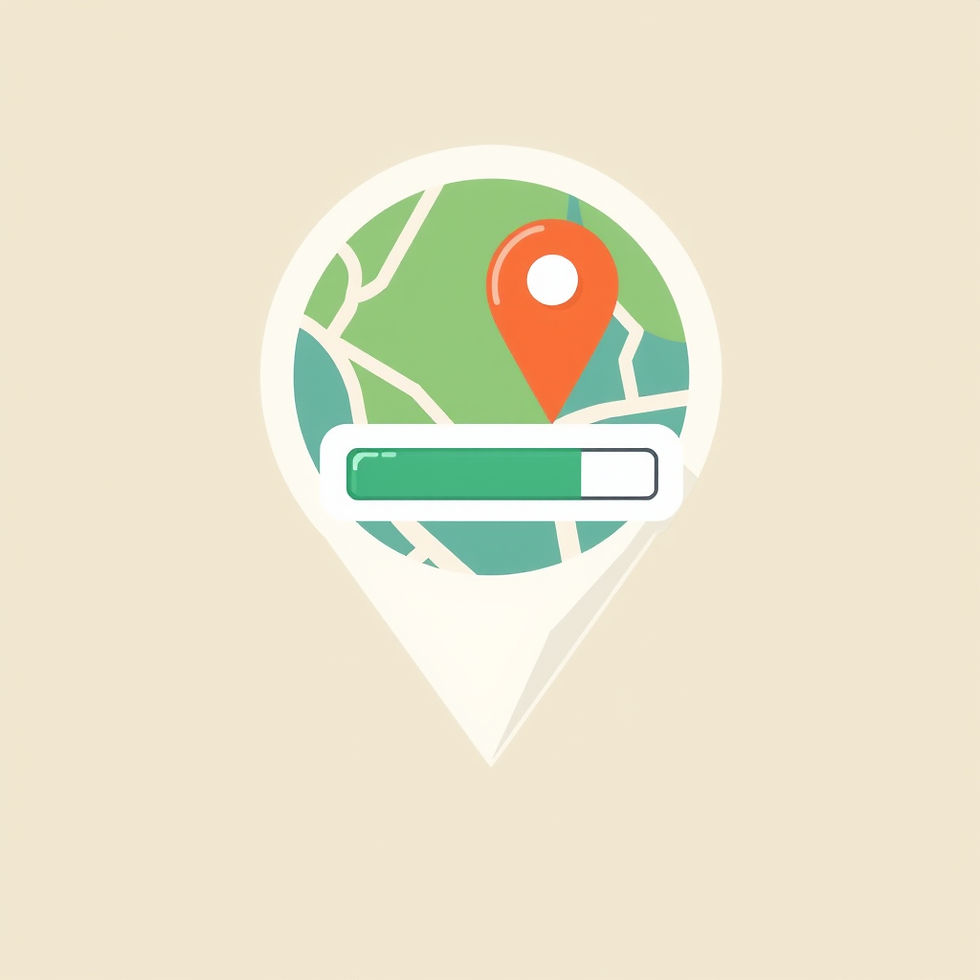gps maps icon that looks like a loading bar almost loaded