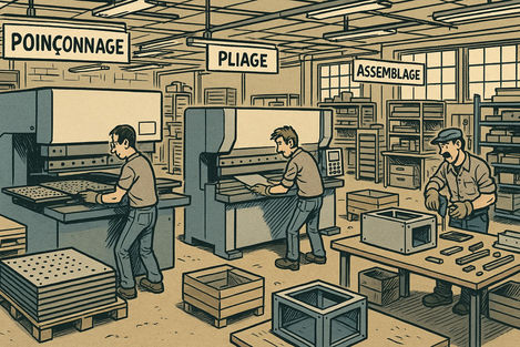 🎯 Retour d’expérience – Réorganisation d’un atelier de tôlerie et d’assemblage