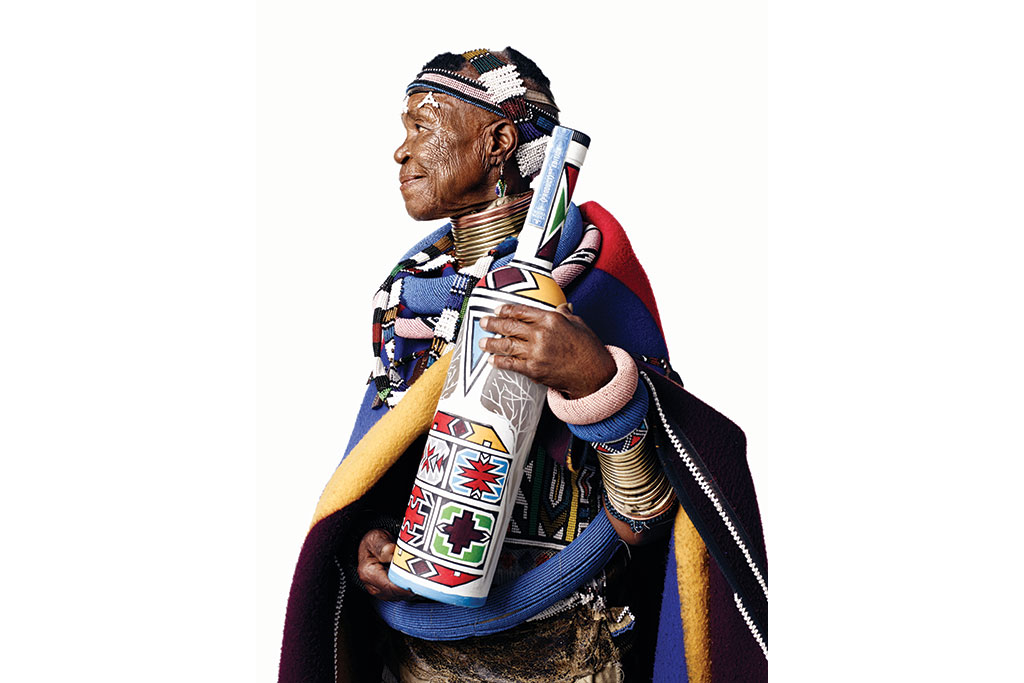Dr Esther Mahlangu and John Legend during the (BELVEDERE) RED campaign, 2017