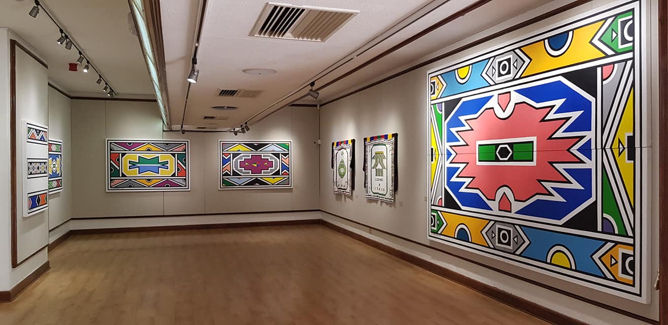 Installation view of 'Sacred Geometry: Between Matter & Spirit' at the Oliewenhuis Art Museum, Bloemfontein, 2019