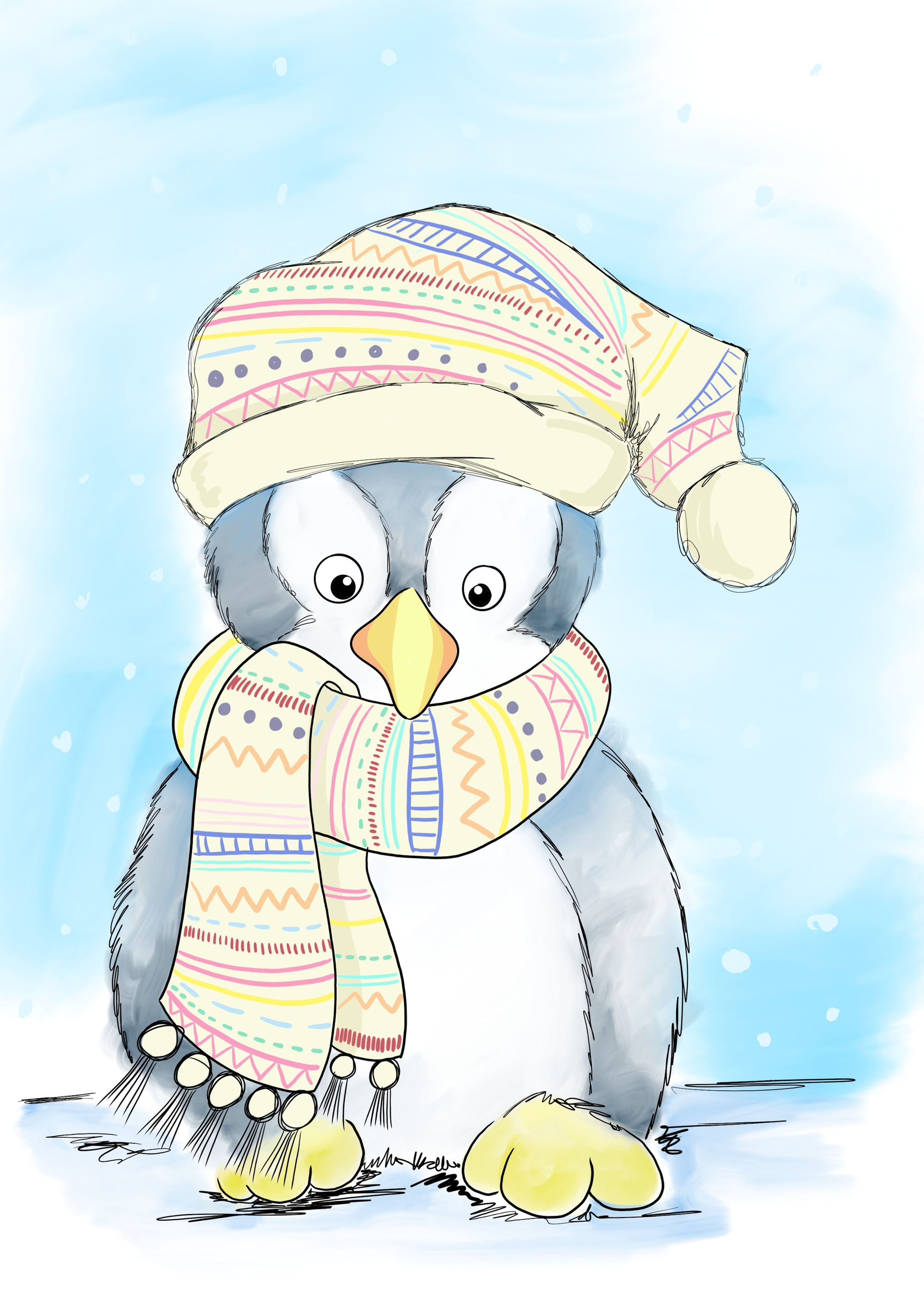 Cute Penguin card