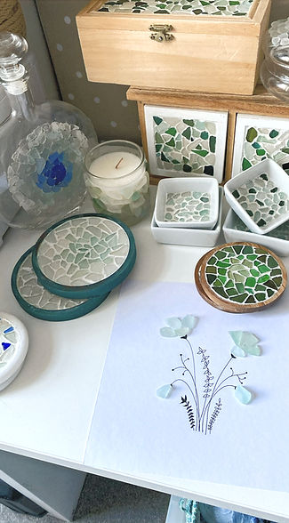 seaglass items at Paul Dumper Creations