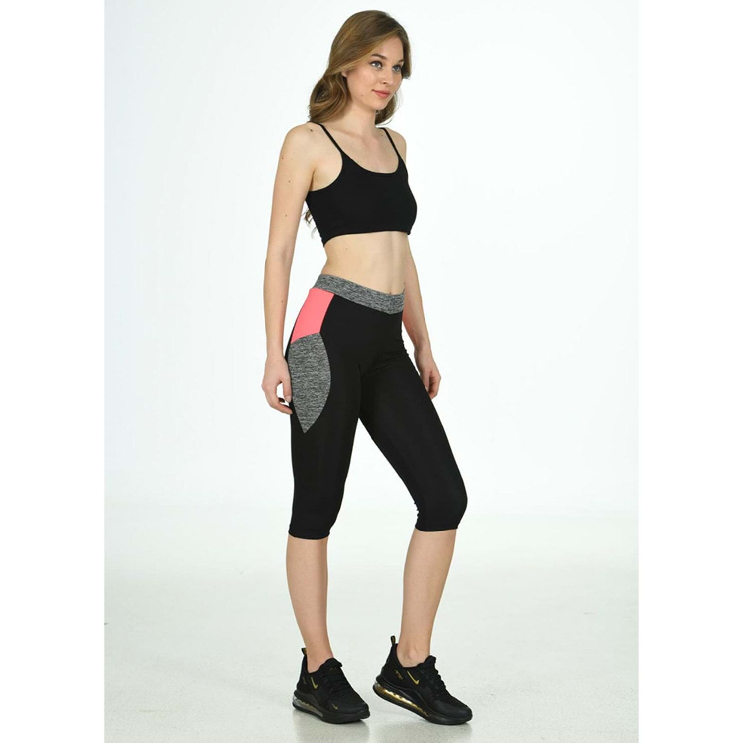 Mary 275 Women's Waist And Side Garni Sportswear Capri Tights