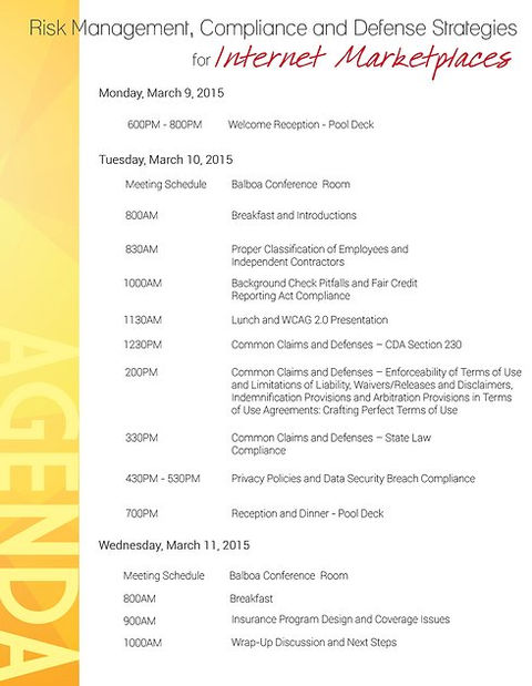 2015 Marketplace Risk
Management Conference I