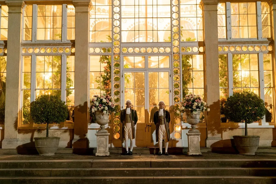 Lady Danbury's Ball. Location: Syon Park Conservatory. Photo credit Netflix.