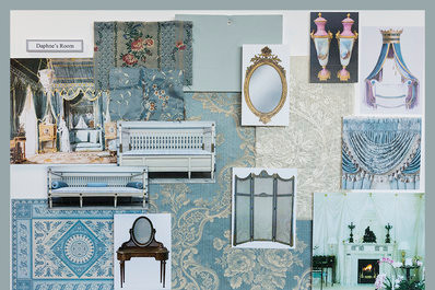 Moodboard for Daphne's bedroom. Photo credit Netflix