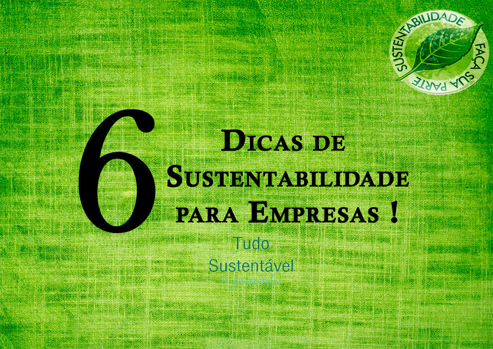 6 Dicas de Sustentabilidade para Empresas!