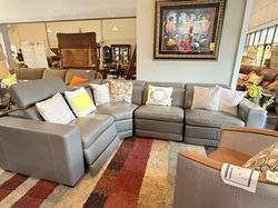 Leather Sectional Power recliner and Adjustable headrests