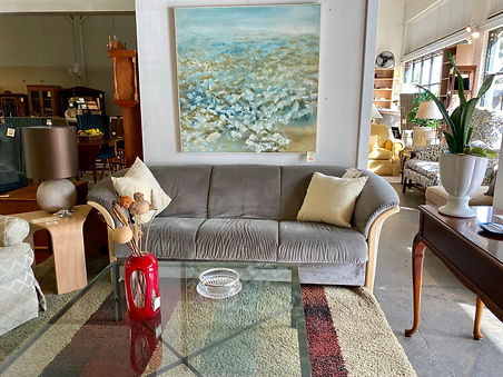 Ekornes Sofa, Original Painting Barbara Forggeti