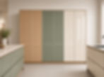Concept visual of laminates shown applied on cabinetry and wall panels