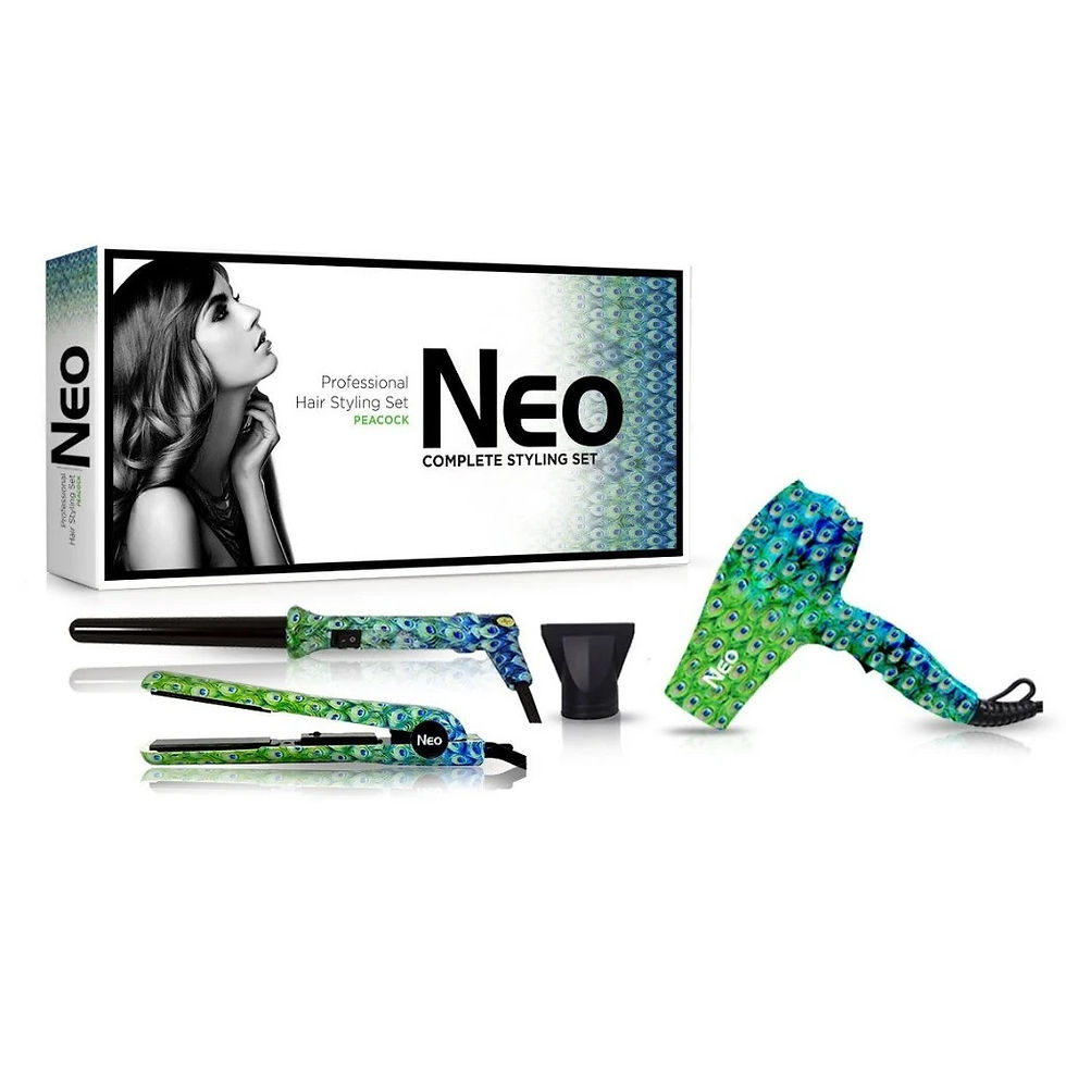 Thumbnail: Neo Hair Styling Set with Hair Straightener + Curling Iron Wand + Mini Dryer