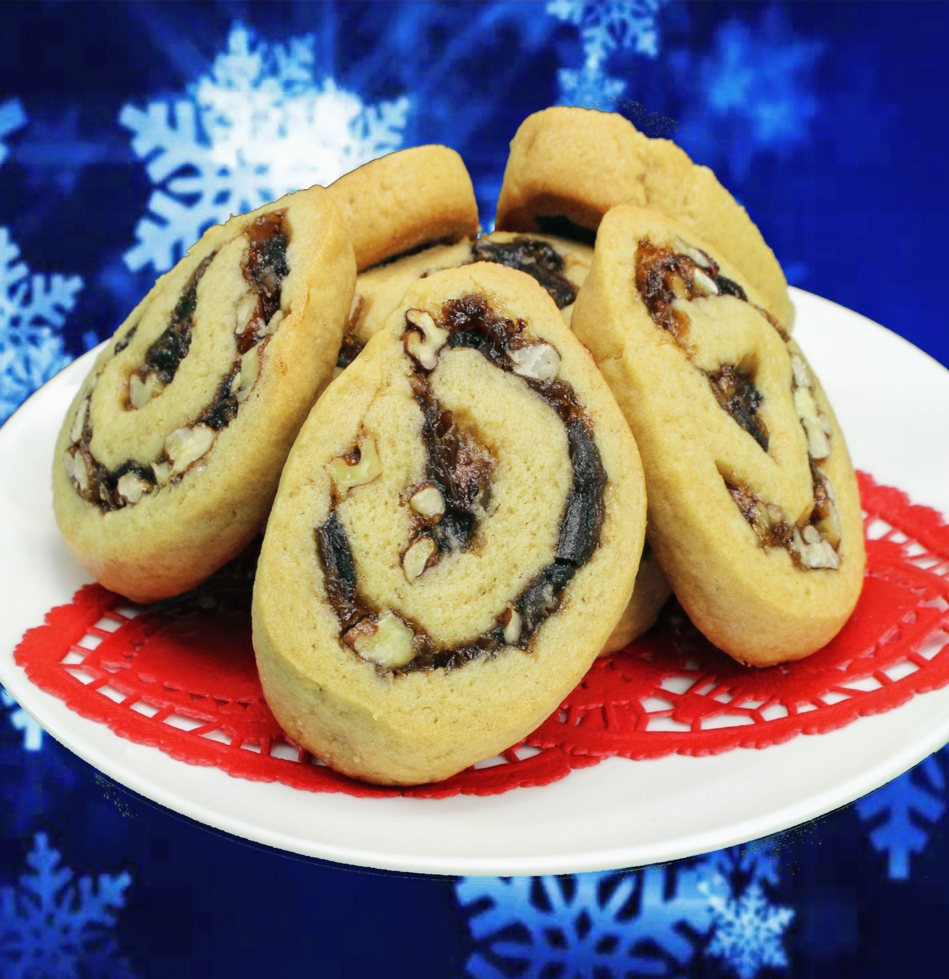 Two Dozen Date Pecan Swirl Cookie