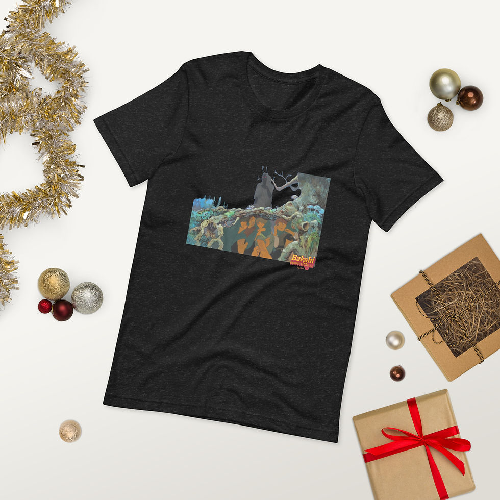 Thumbnail: The Hobbits Hide from The Ringwraith Unisex t-shirt