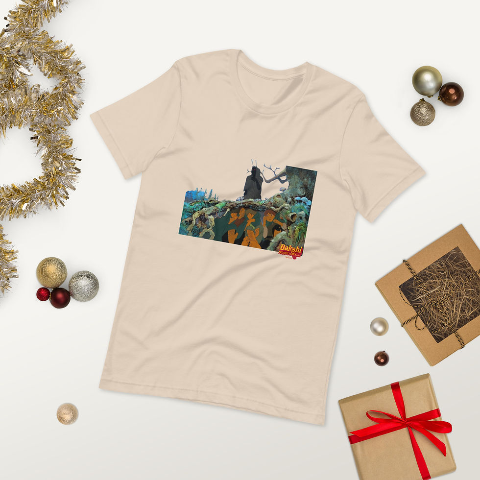 Thumbnail: The Hobbits Hide from The Ringwraith Unisex t-shirt