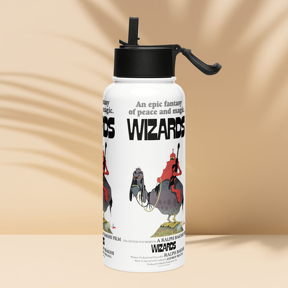 Thumbnail: Wizards Stainless steel water bottle with a straw lid