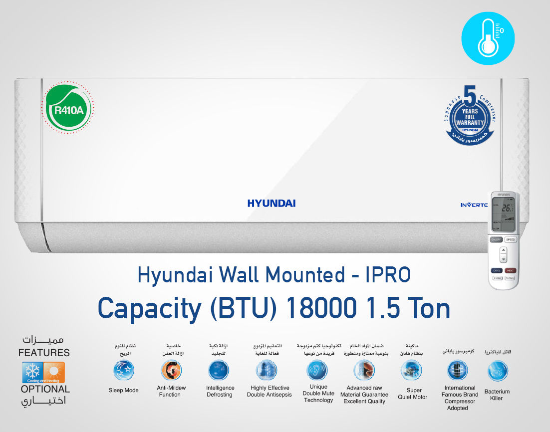 all Mounted SPLIT AC - C IPRO 18-BTU