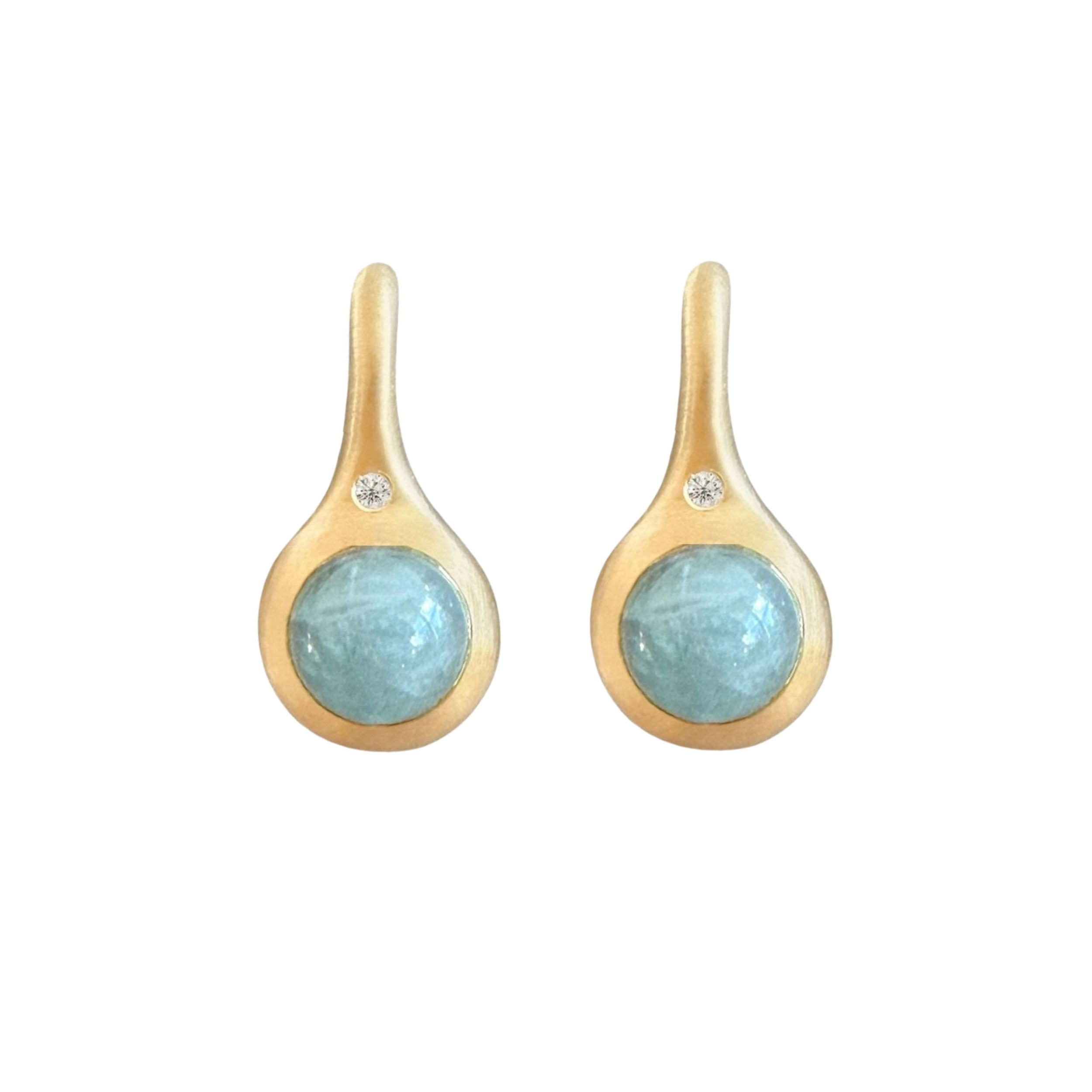 Aquamarine Droplet Earrings