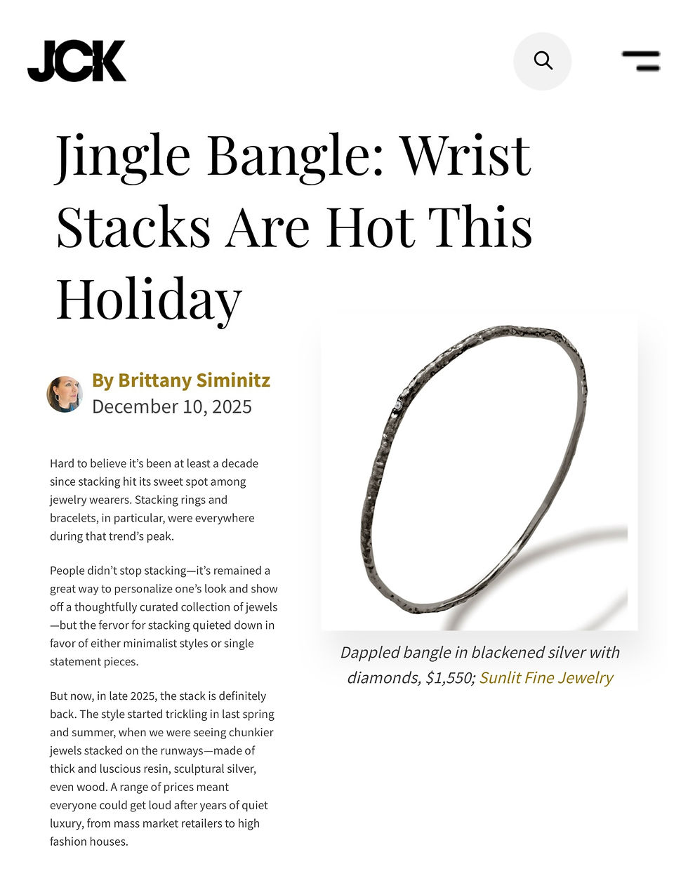Thumbnail: Dappled Bangle Bracelet