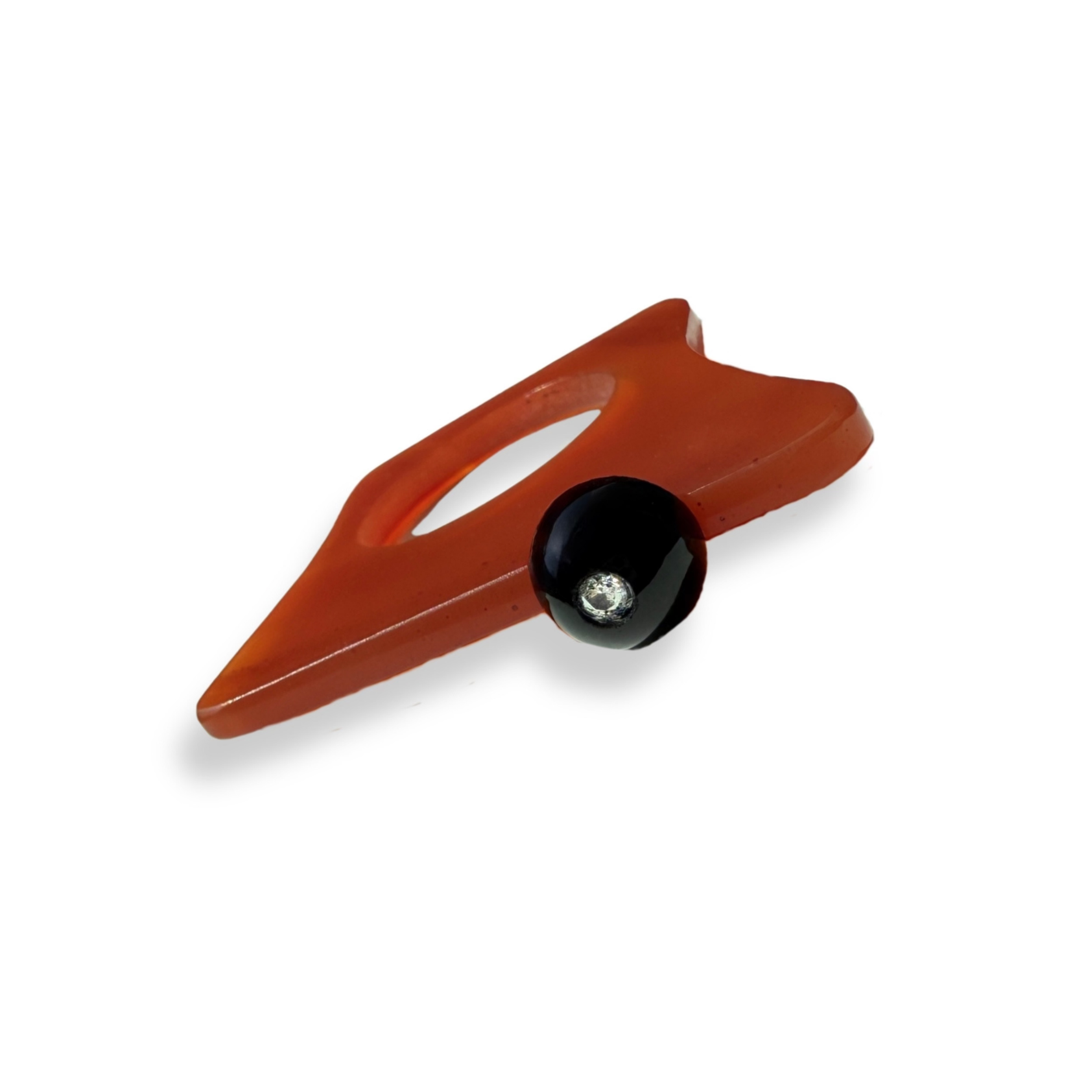 Carnelian Onyx Diamond Slice Ring