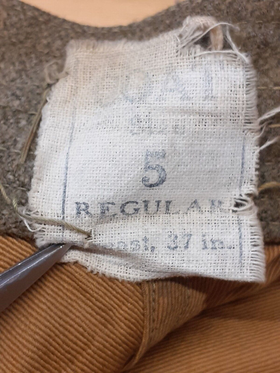 Thumbnail: WW1 1917 US Army Doughboy Military Quartermaster Green Wool Button Jacket Tunic
