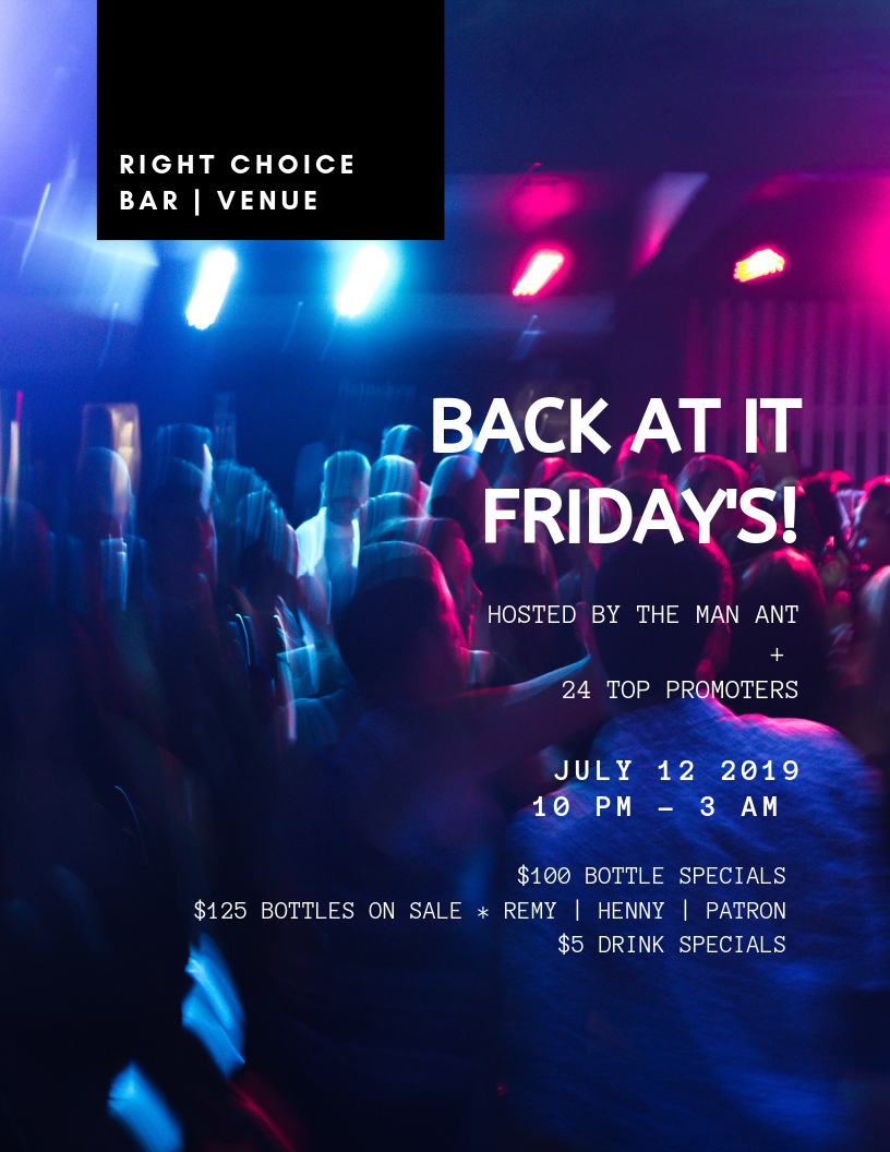 Right Choice Bar Flyer