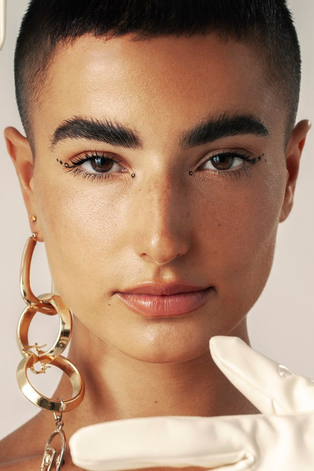 Portrait of Maya Samaha non-binary model, black queer, artist, actor, dancer.