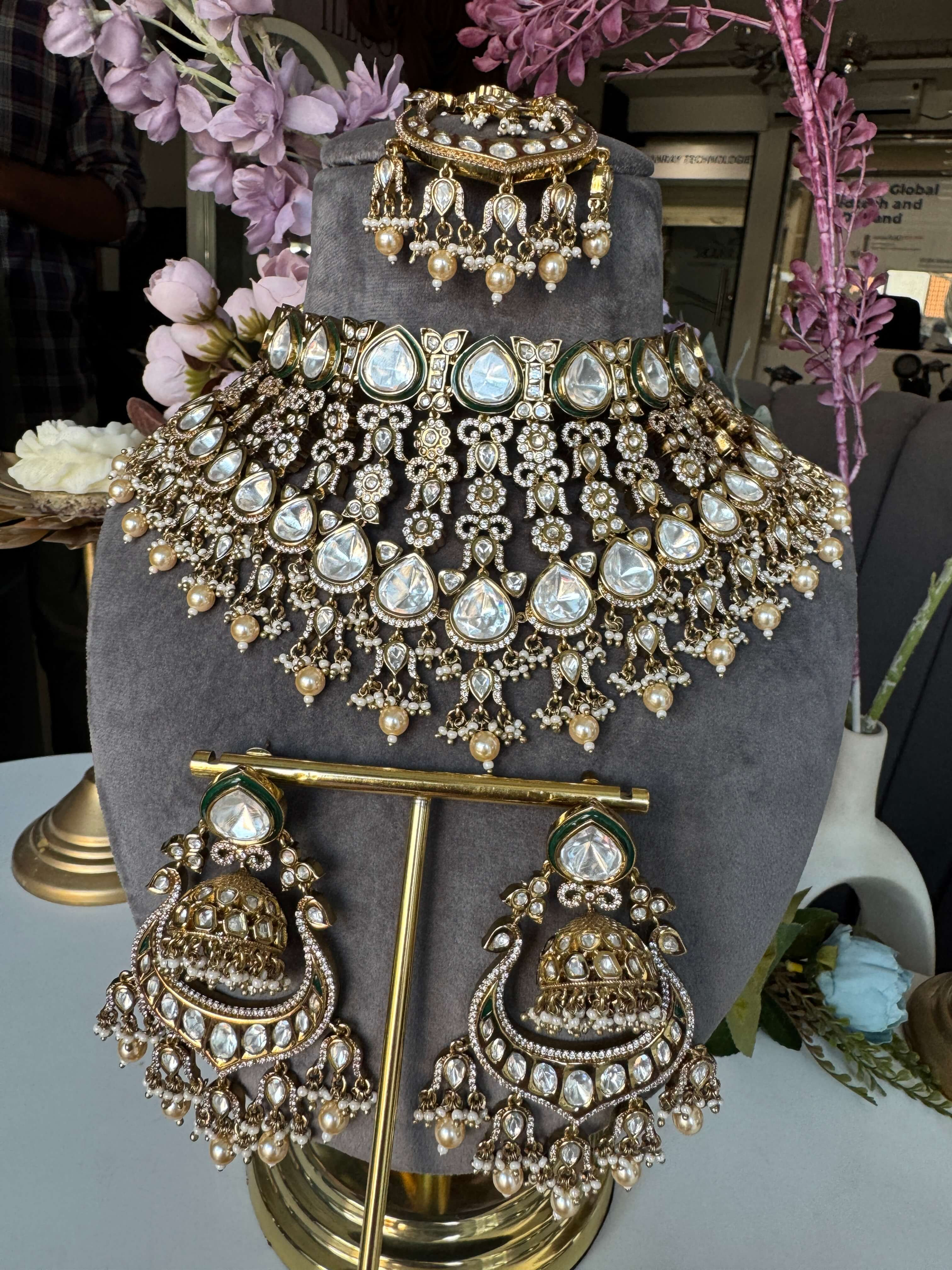 Classic Kundan Pearl Choker Set