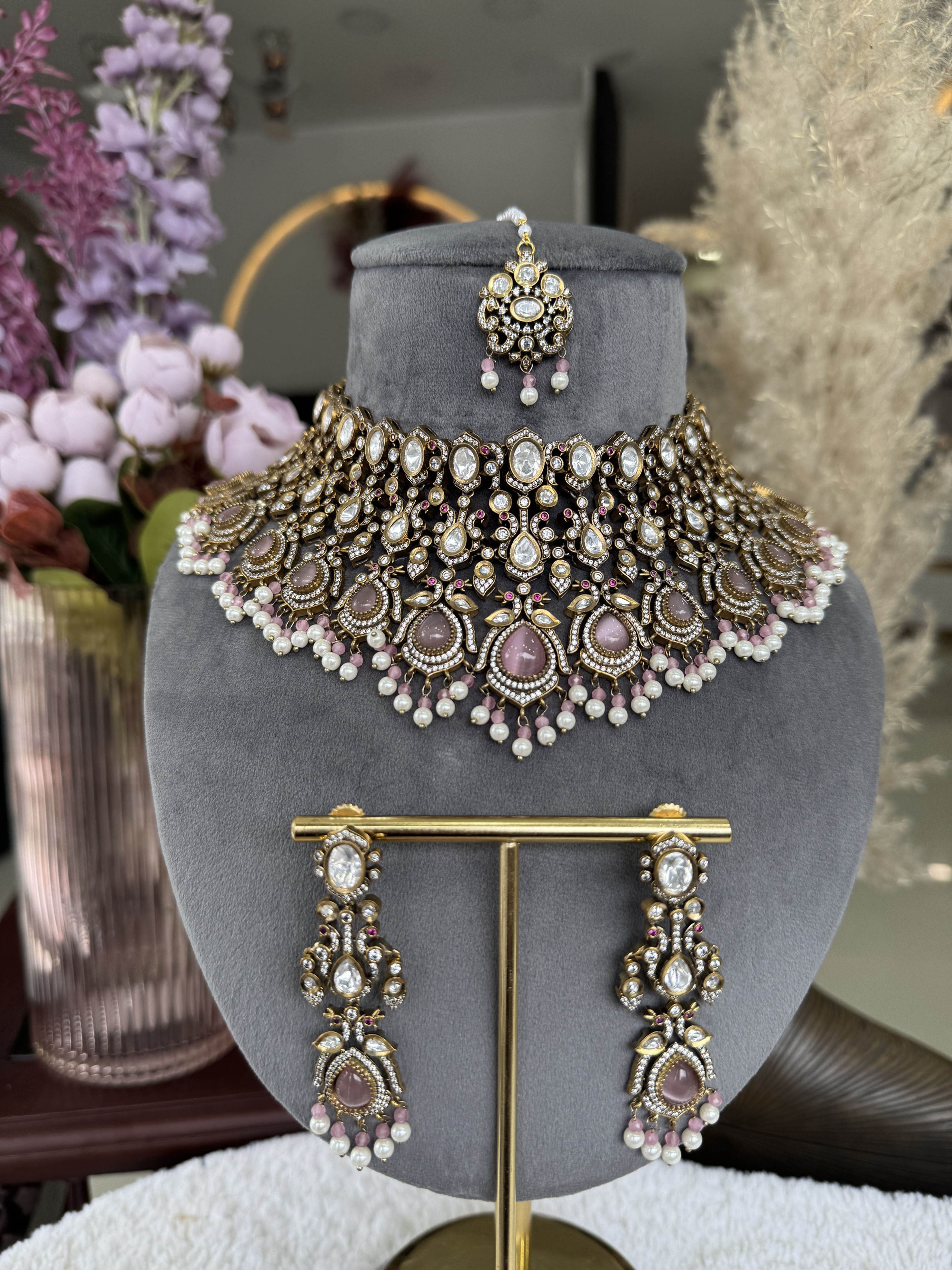 Rose Radiance Kundan Bridal Set