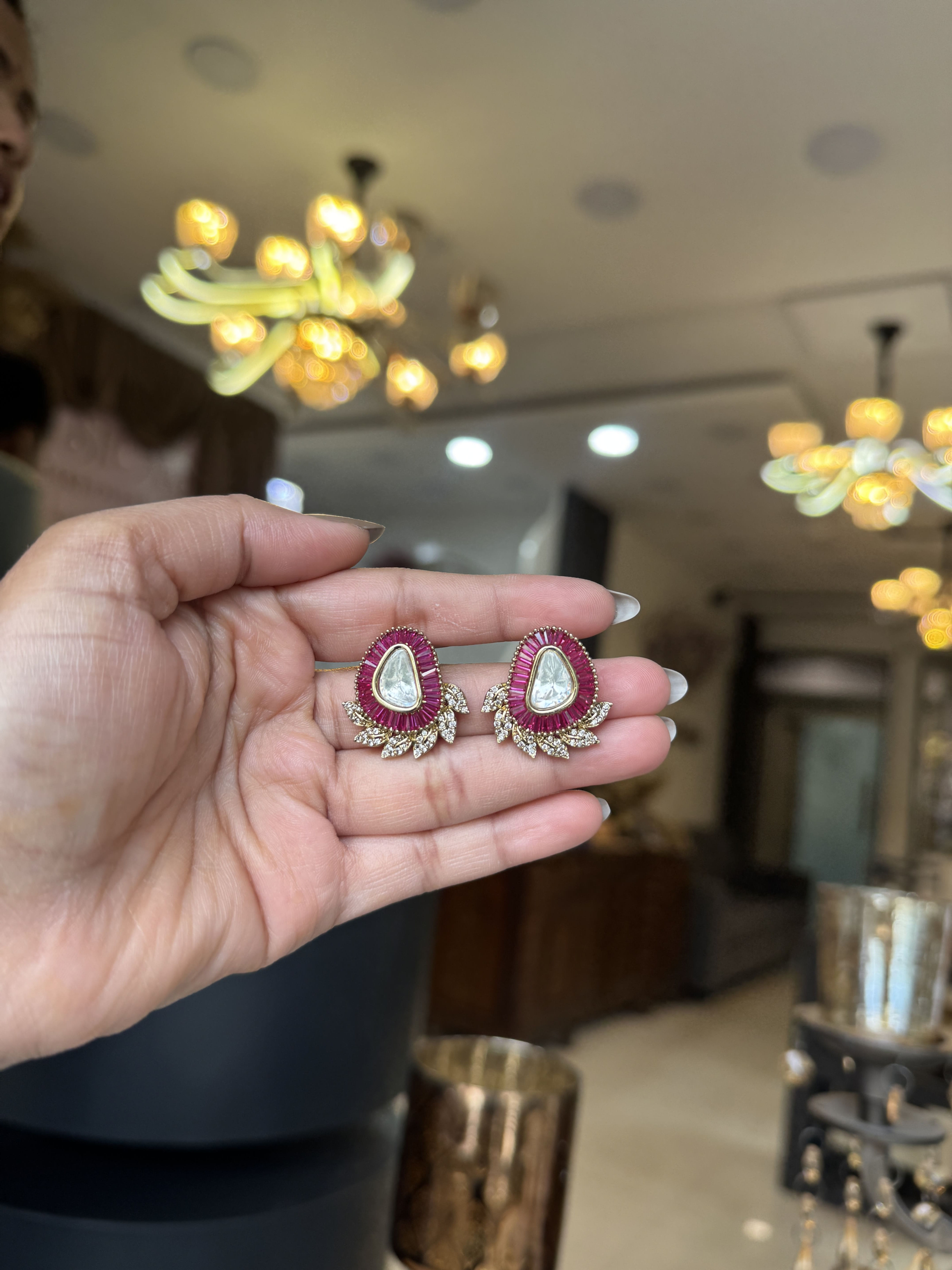 Ruby Noor Kundan studs