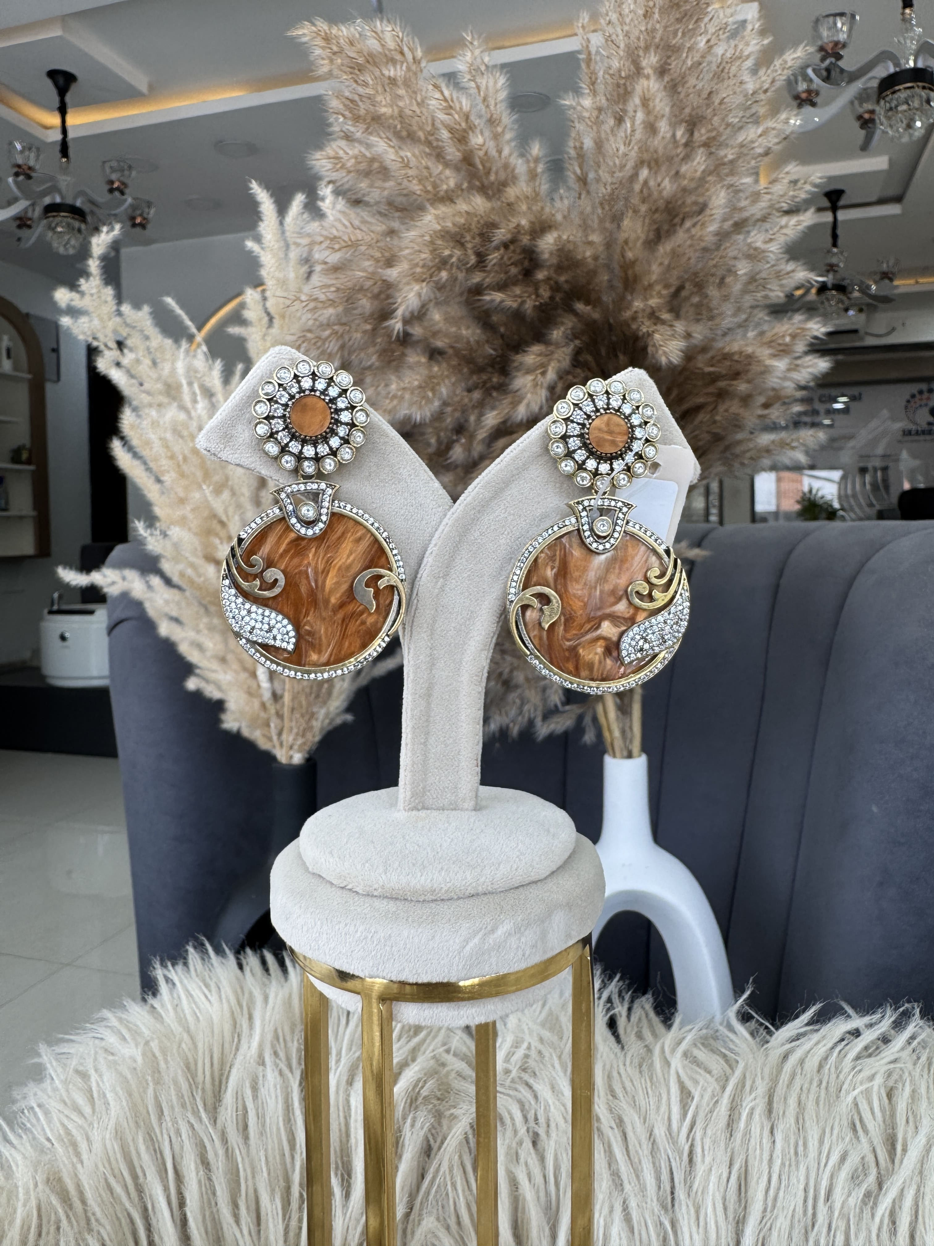 Amber Aura Heritage Earrings 🤎