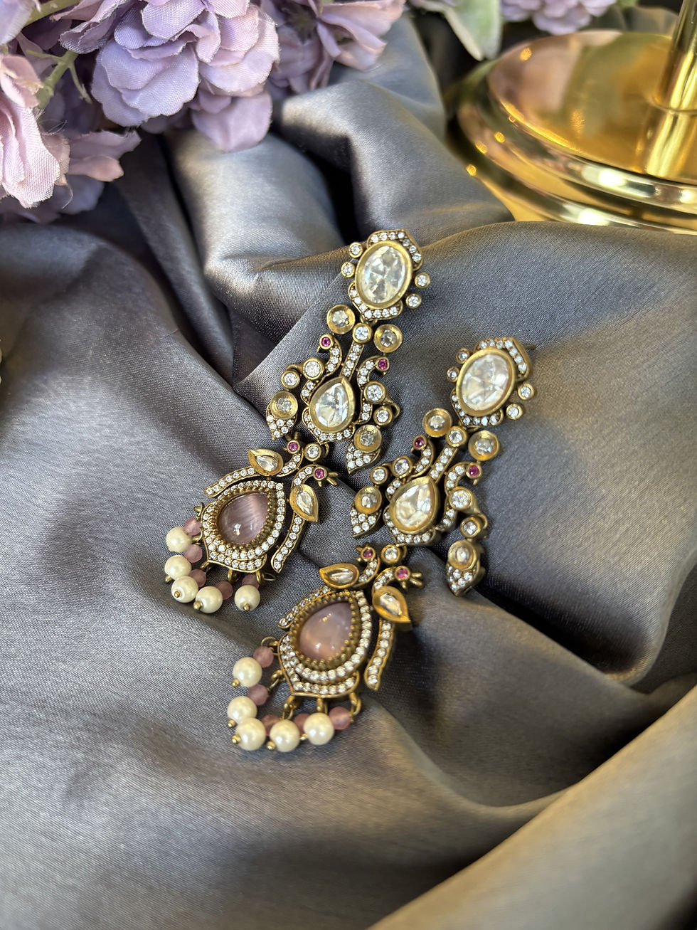 Thumbnail: Rose Radiance Kundan Bridal Set