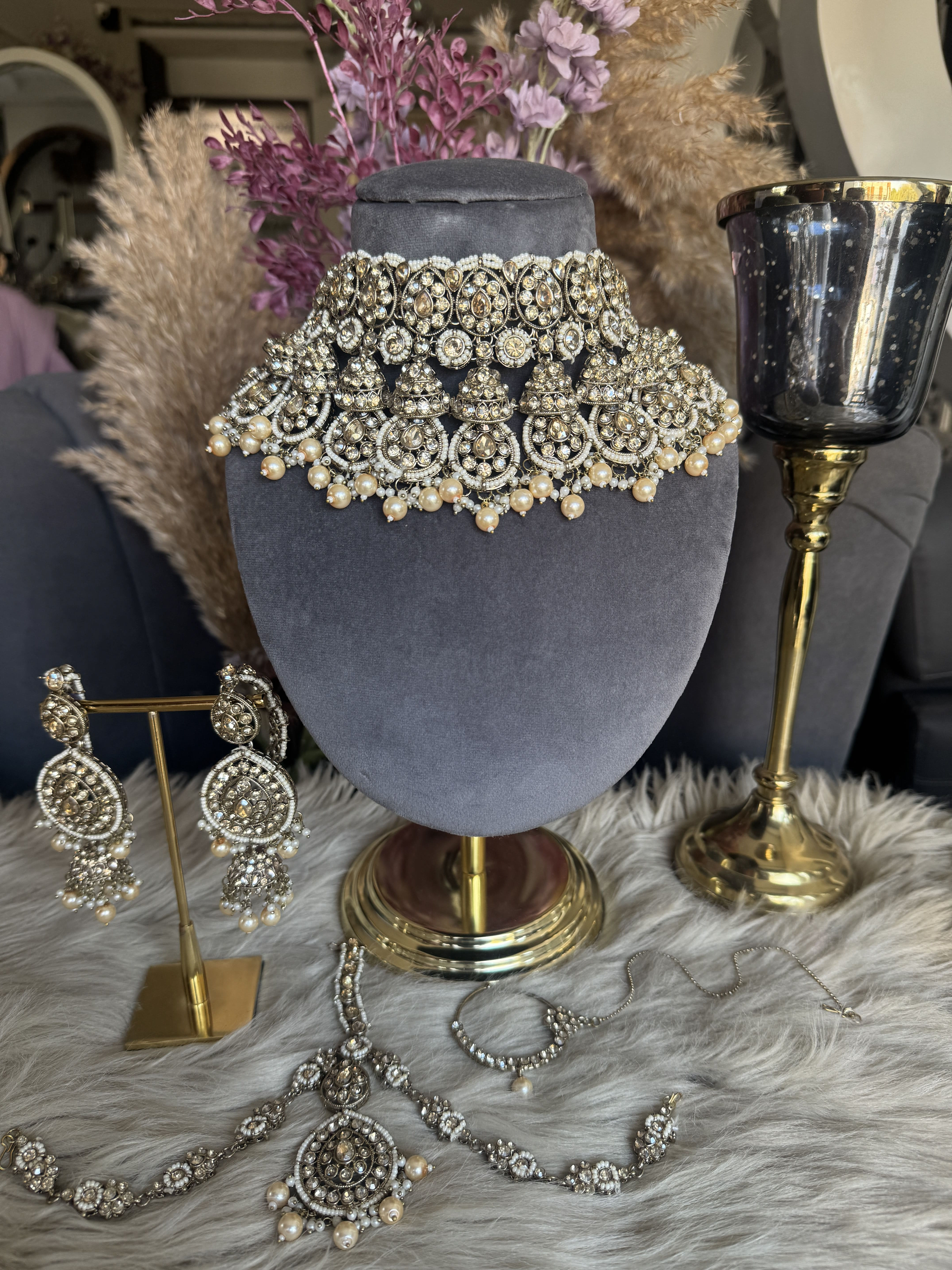 Pearl Diamond Kundan Bridal Ensemble