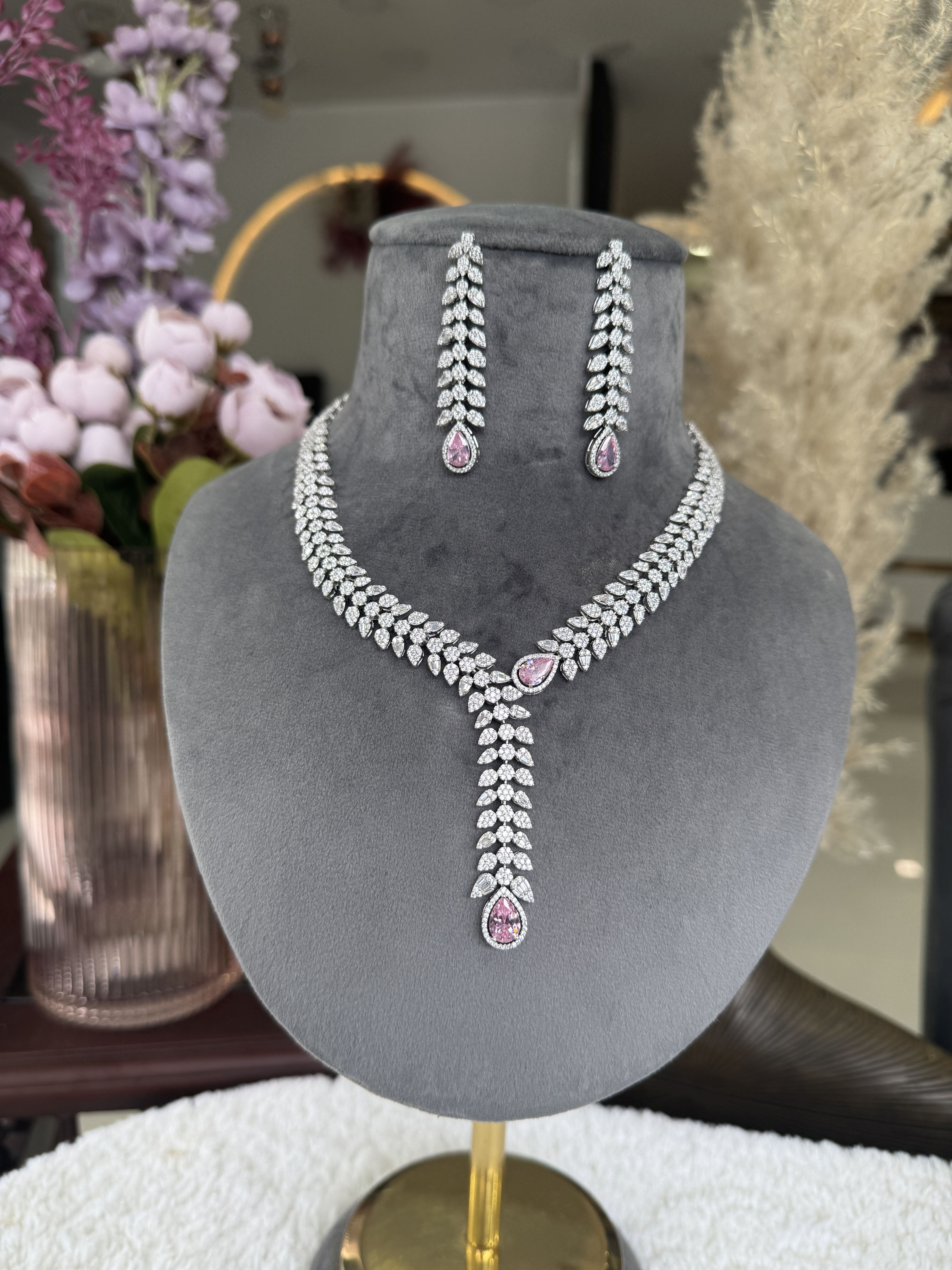 Blush Pink  Ad Set With Earrings