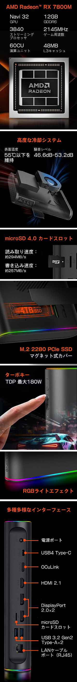 グラフィックボード・グラボ・ビデオカード egpu onexgpu2 Amazon | ONEXGPU ポータブルeGPU 国内正規版（AMD Radeon X7600