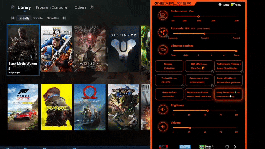 OneXPlayer G1 _充電制限.gif