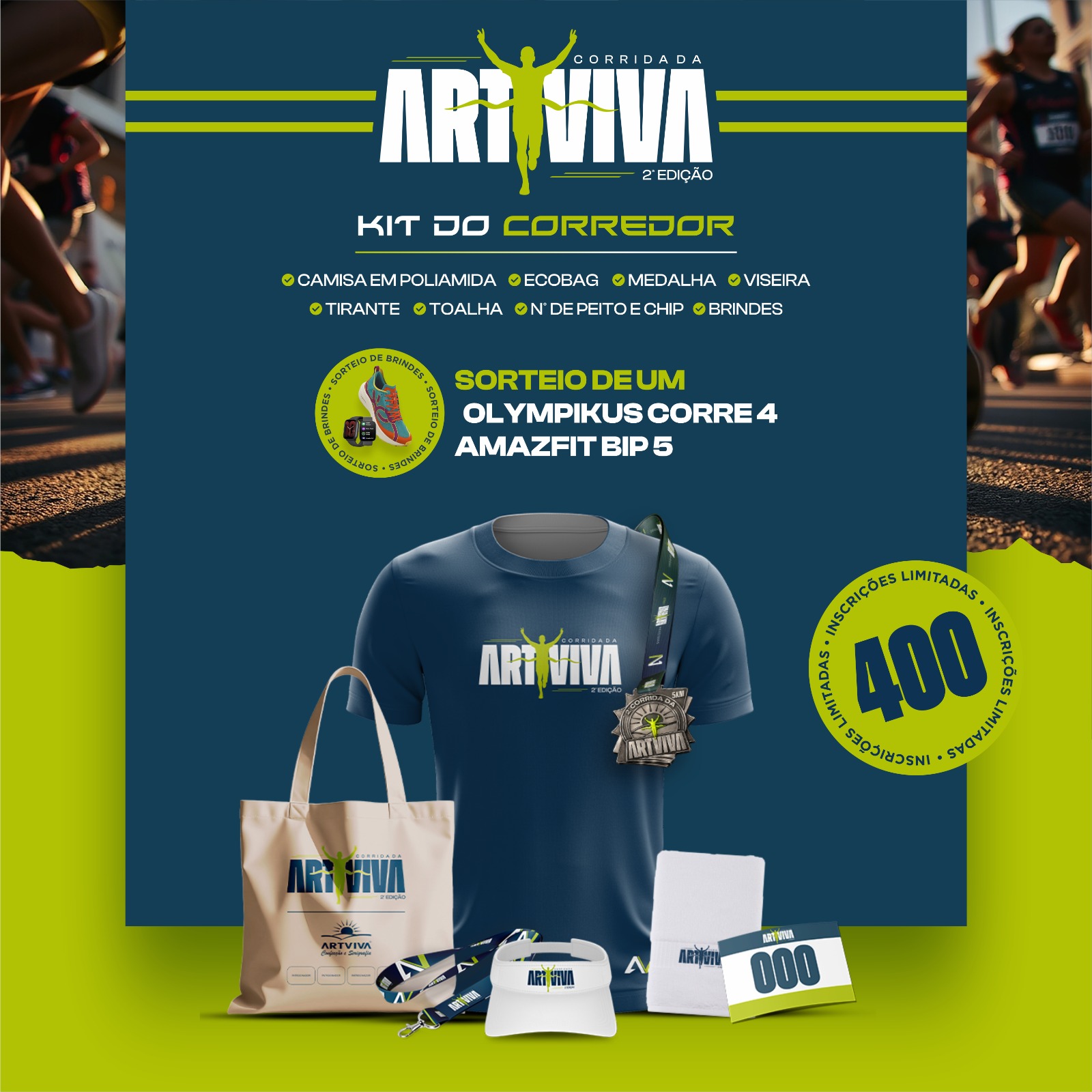Cartaz de divulgação da prova 2ª Corrida da Art Viva