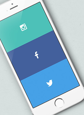 iphone with social links