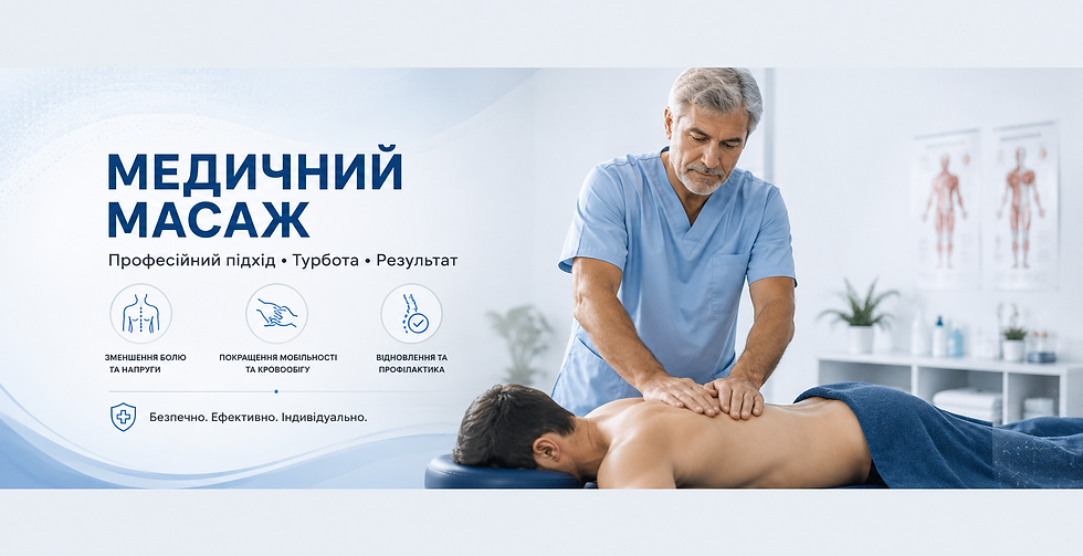 Масажист робить масаж пацієнту