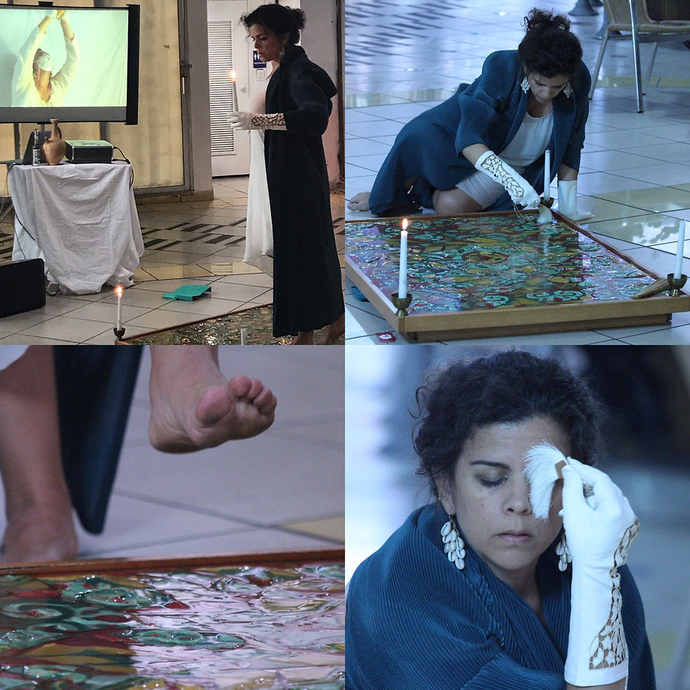 Niurca Marquez in Blood on the Tiles 3 with Enma Saiz in the background