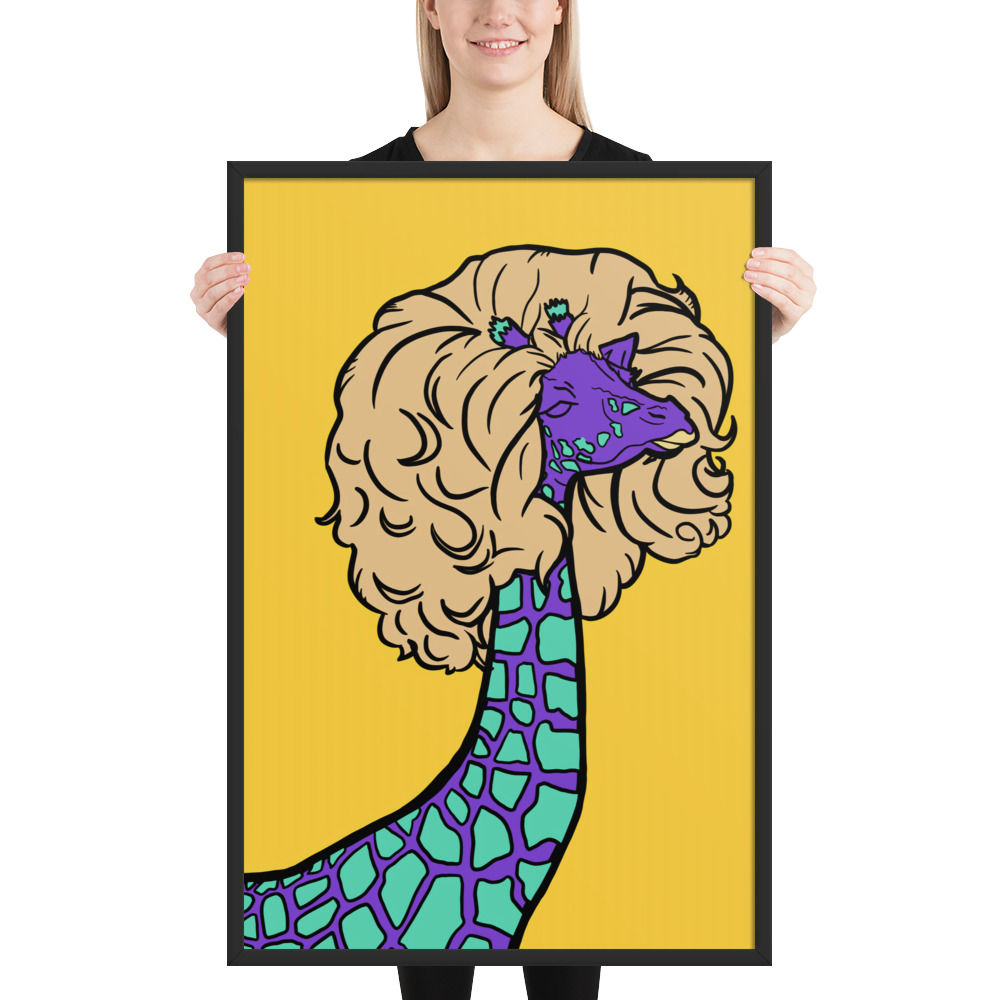 Janky Jiraffe (163) Framed poster