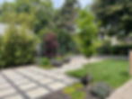 architectural slab paver, patio, seat wall, alana chau landscape design in portland oregon