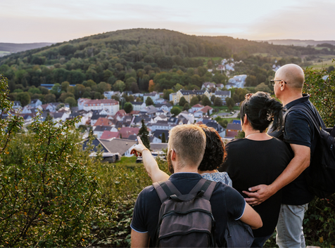 Tourism photography, town of Bad Salzschlirf with view of the town