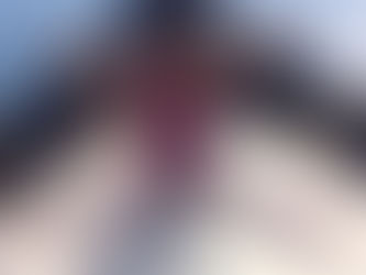 Melanie Frome doing yoga at Skaros Rock Greece