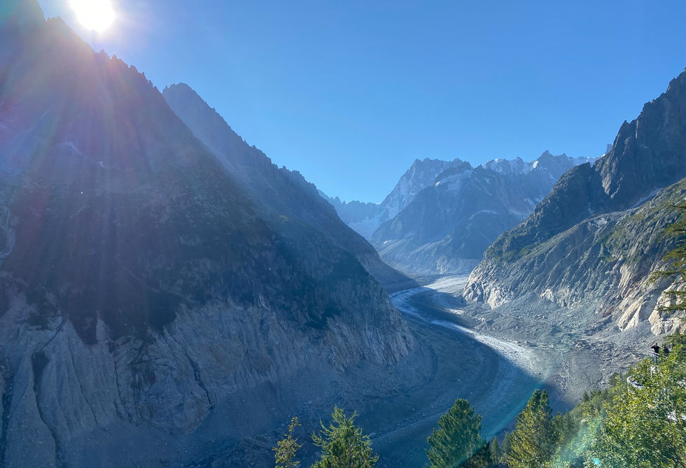 View of the Mer the Glace from Montenvers