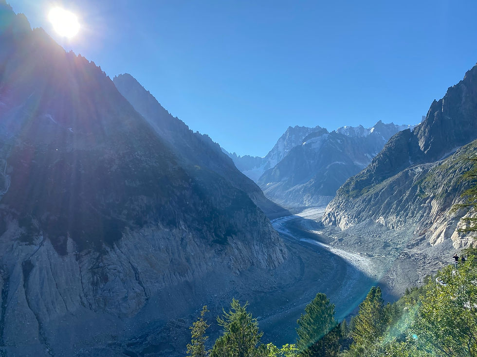 View of the Mer the Glace from Montenvers