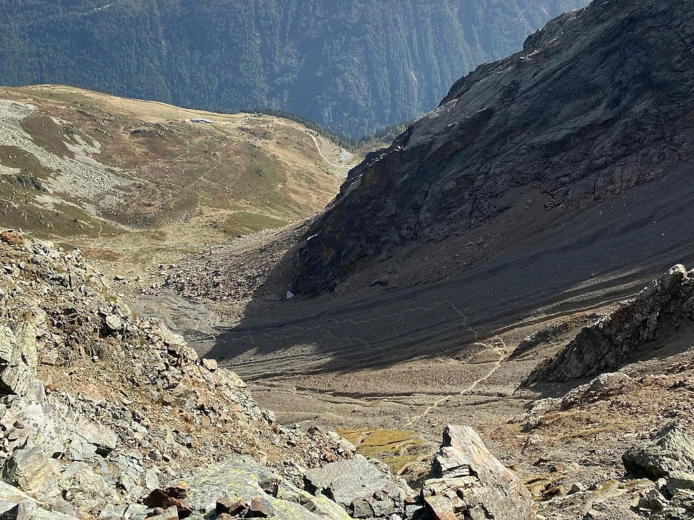 View towards Loriaz from Col de la Terrasse