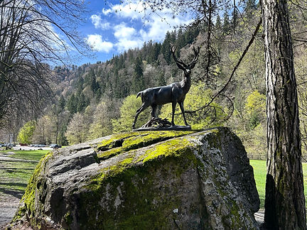 Beautiful Statue at the Parc Thermal du Fayet