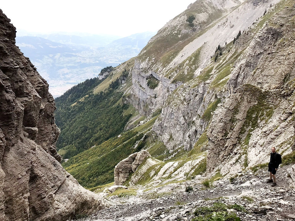 Trail down from Plate at les Egratz